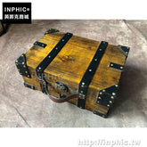 INPHIC-手工收納裝飾手提箱雜物仿古復古實木陳列道具做舊